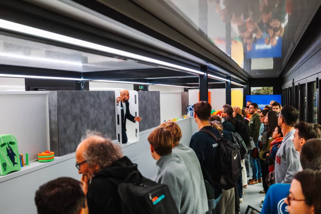 Mobiel zwembad van Swimwise op het sportinnovatiecongres in Antwerpen